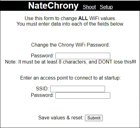 WiFi Screen NateChrony Ballistic Chronograph air rifle gun
